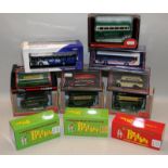 A collection of boxed die-cast model buses and coaches to include Corgi, Britbus, Gilbow EFE etc. 12