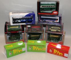 A collection of boxed die-cast model buses and coaches to include Corgi, Britbus, Gilbow EFE etc. 12