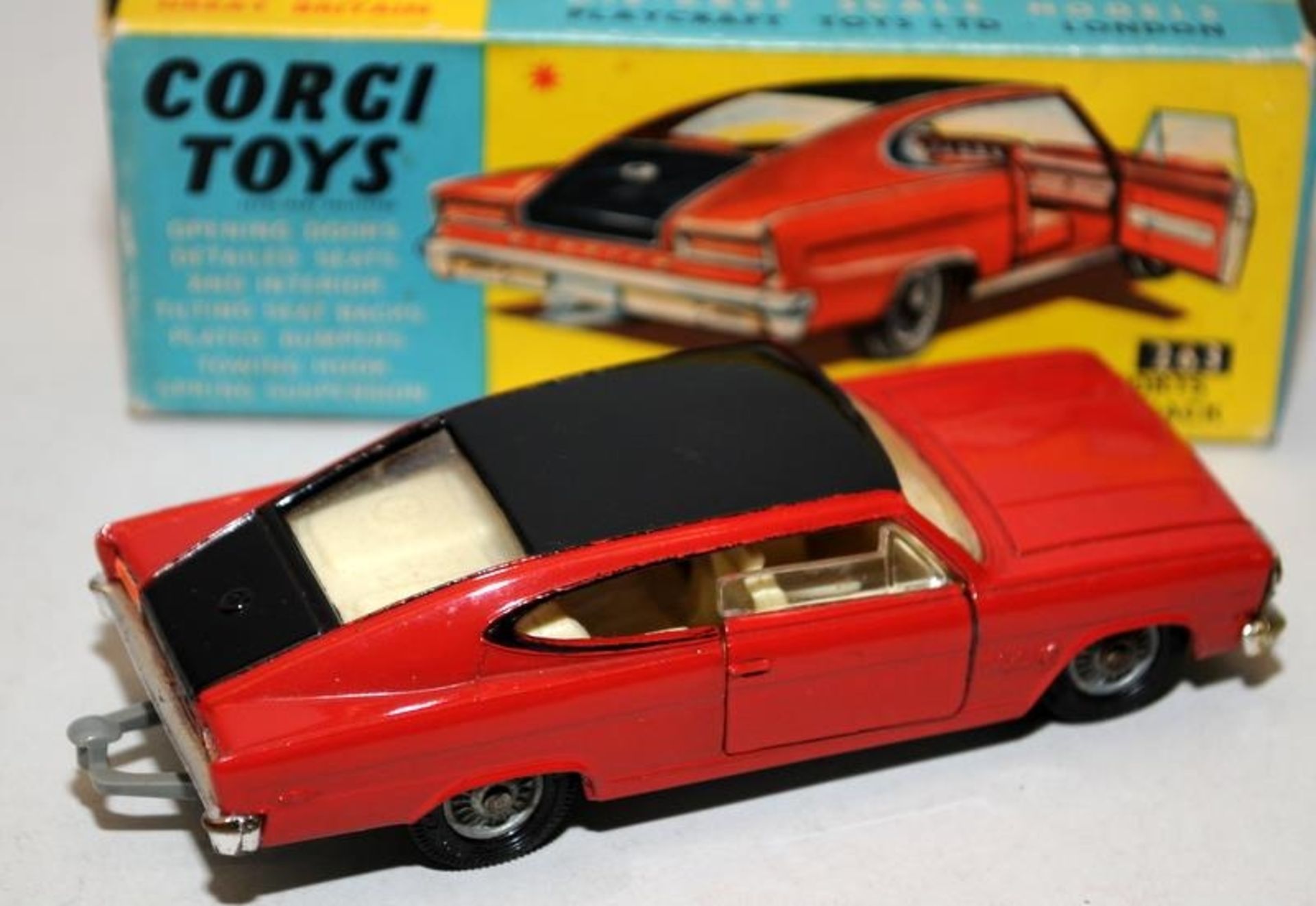 Vintage Corgi Marlin by Rambler Sports Fastback die-cast model car No.263 in v. good box - Image 2 of 4