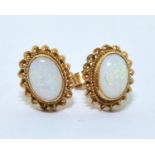 9ct gold Opal stud earrings