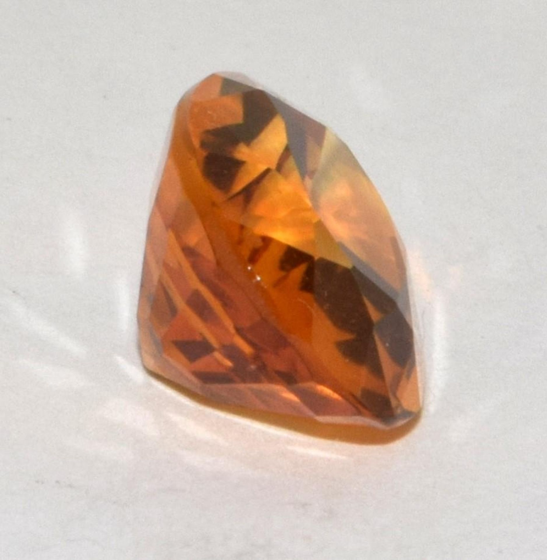Natural Pear shape Amber coloured Citron single stone approx 6ct - Image 3 of 5