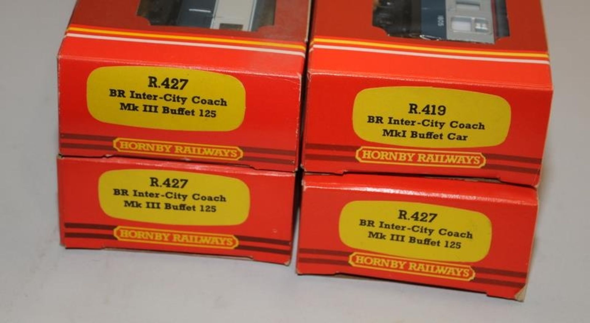 Hornby OO gauge BR Intercity Carriages R419 c/w R427 x 3. 4 in lot, all boxed - Image 2 of 2