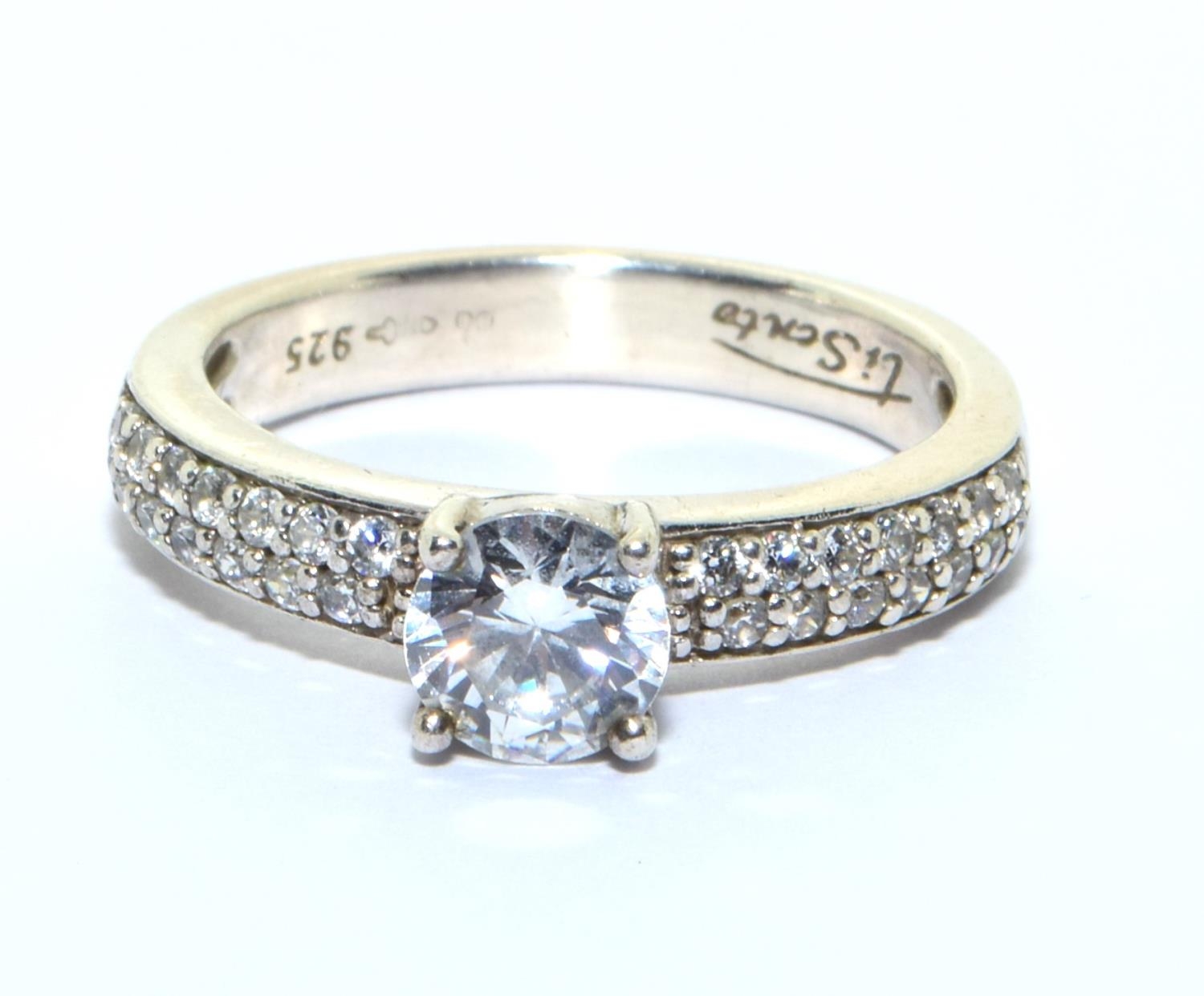 925 silver Ti-Santo solitaire ring size P