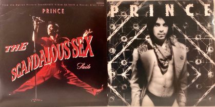 PRINCE VINYL RECORDS X 2. First we have a 12” from the Batman film soundtrack ‘Scandalous Sex’