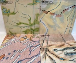 BRIAN ENO VINYL ‘AMBIENT’ ALBUMS X 4. Four albums here entitled - Music For Airports - The