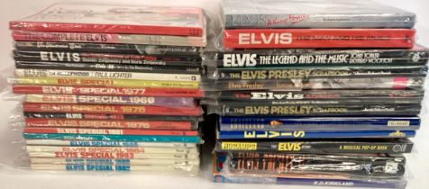 ELVIS PRESLEY COLLECTION OF VARIOUS SOFT AND HARDBACK BOOKS. From a big Elvis Presley fan we have