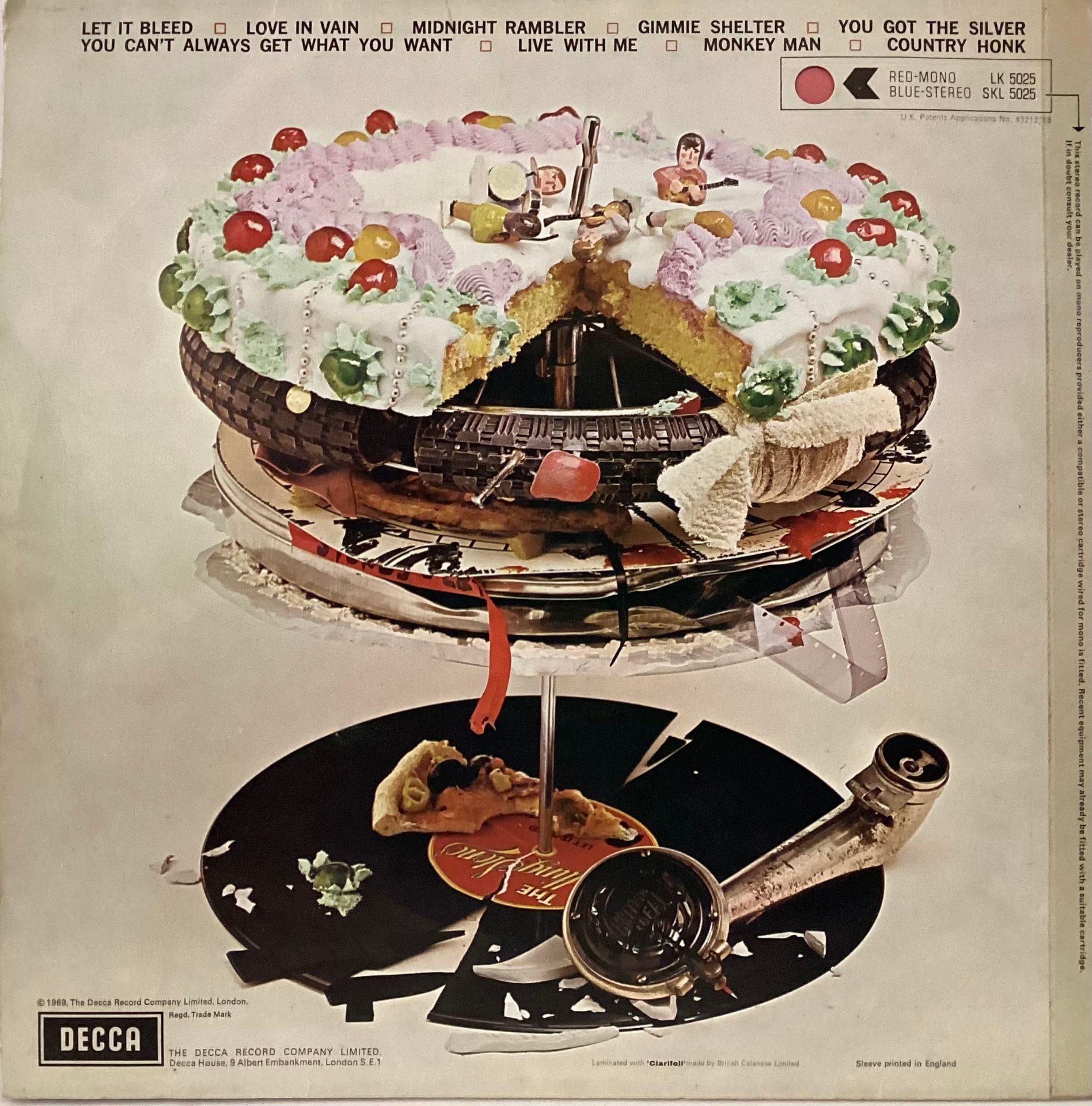 ROLLING STONES ‘LET IT BLEED’ UNBOXED DECCA LP. Great album found here with unboxed Decca label logo - Image 2 of 5