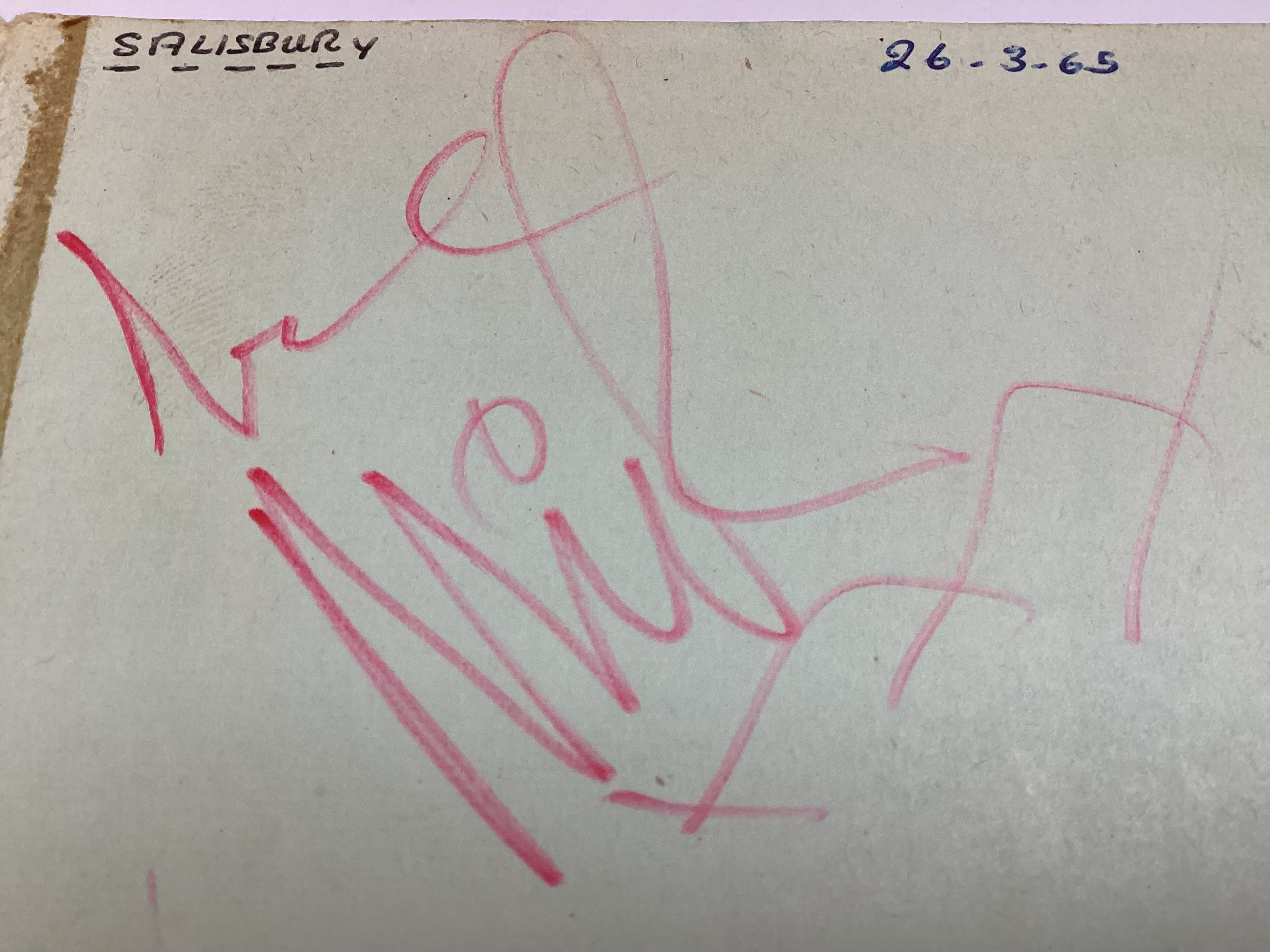 GENUINE 1960’S AUTOGRAPH BOOK CONTAINING VARIOUS POP / ROCK STARS. The book has seen better days - Image 8 of 14