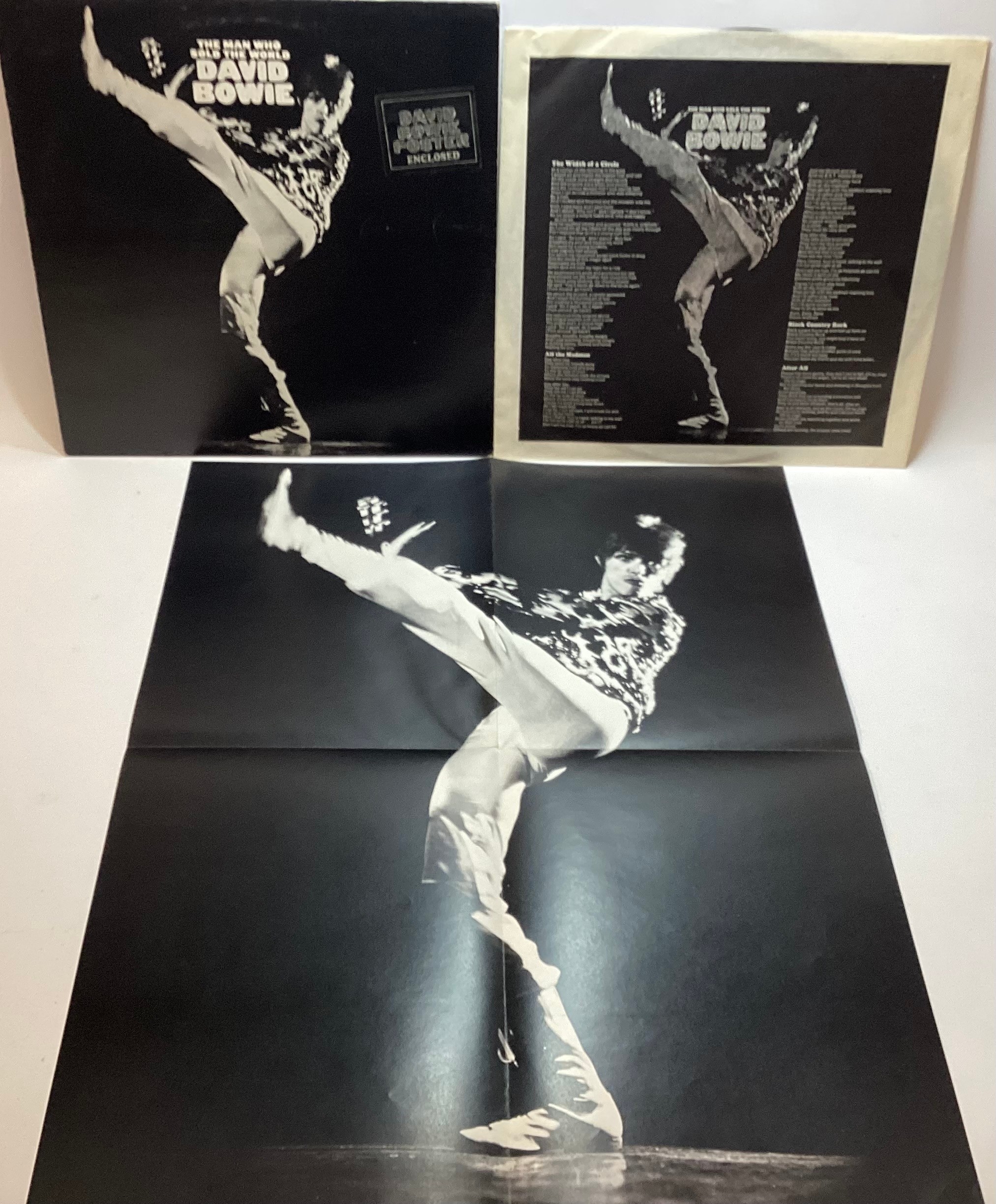 DAVID BOWIE ‘THE MAN WHO SOLD THE WORLD’ WITH INNER SLEEVE & POSTER. Ex condition vinyl album here