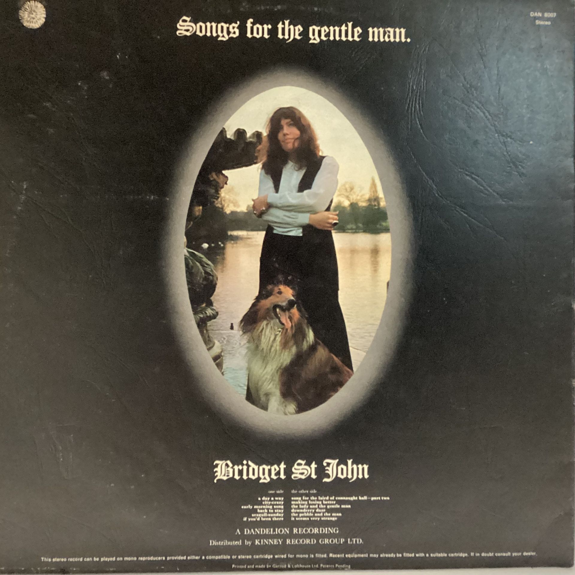 BRIGET St JOHN VINYL LP RECORD ‘SONGS FOR THE GENTLE MAN’. Bridget St John delivered three albums to - Image 2 of 5