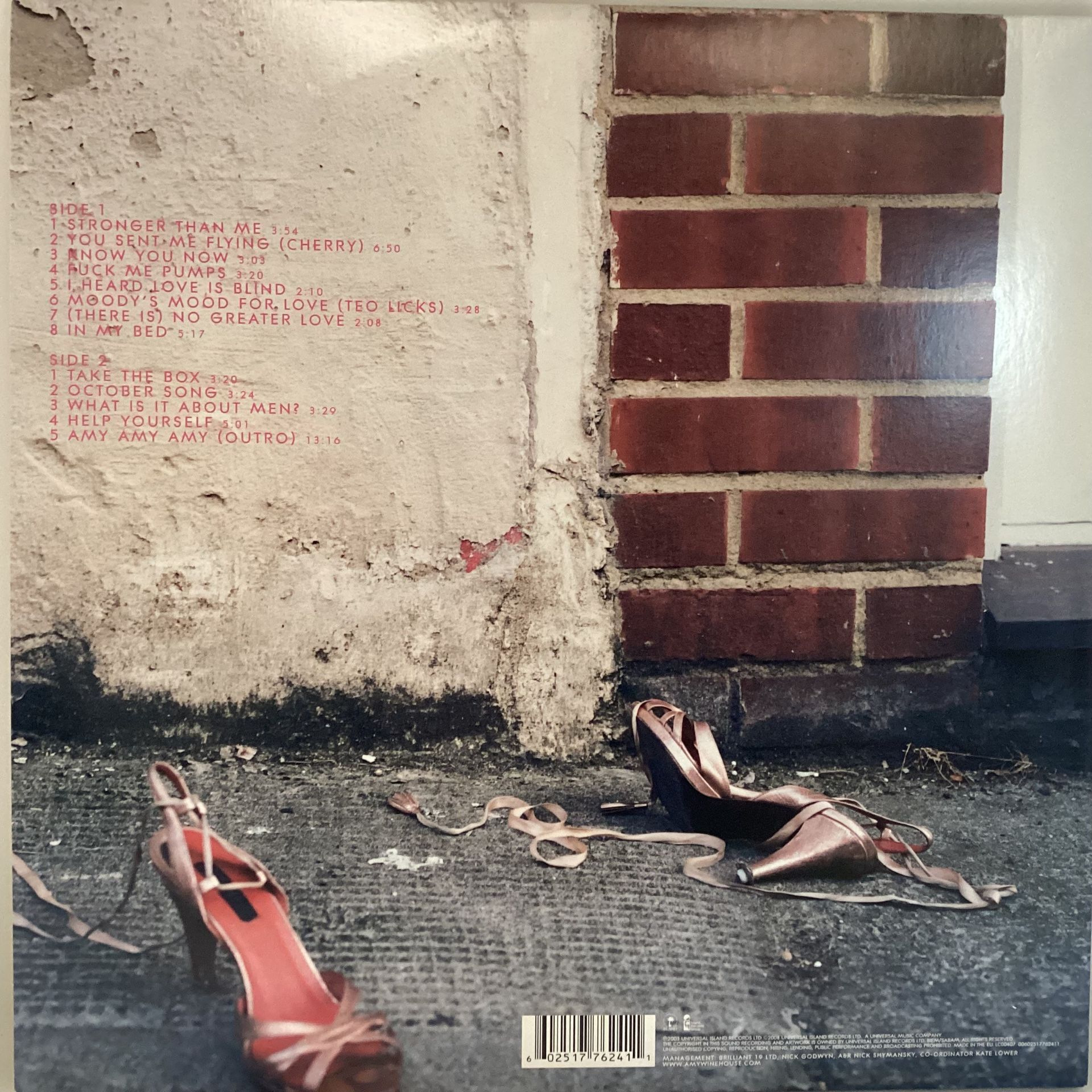 AMY WINEHOUSE VINYL ALBUM ‘FRANK’. Gatefold sleeved album found here on Island Records from 2003. - Image 2 of 3