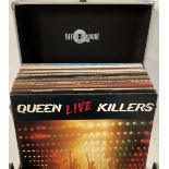 COLLECTION OF VARIOUS ROCK AND POP VINYL LP RECORDS. Artists in this aluminium case include -
