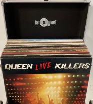 COLLECTION OF VARIOUS ROCK AND POP VINYL LP RECORDS. Artists in this aluminium case include -