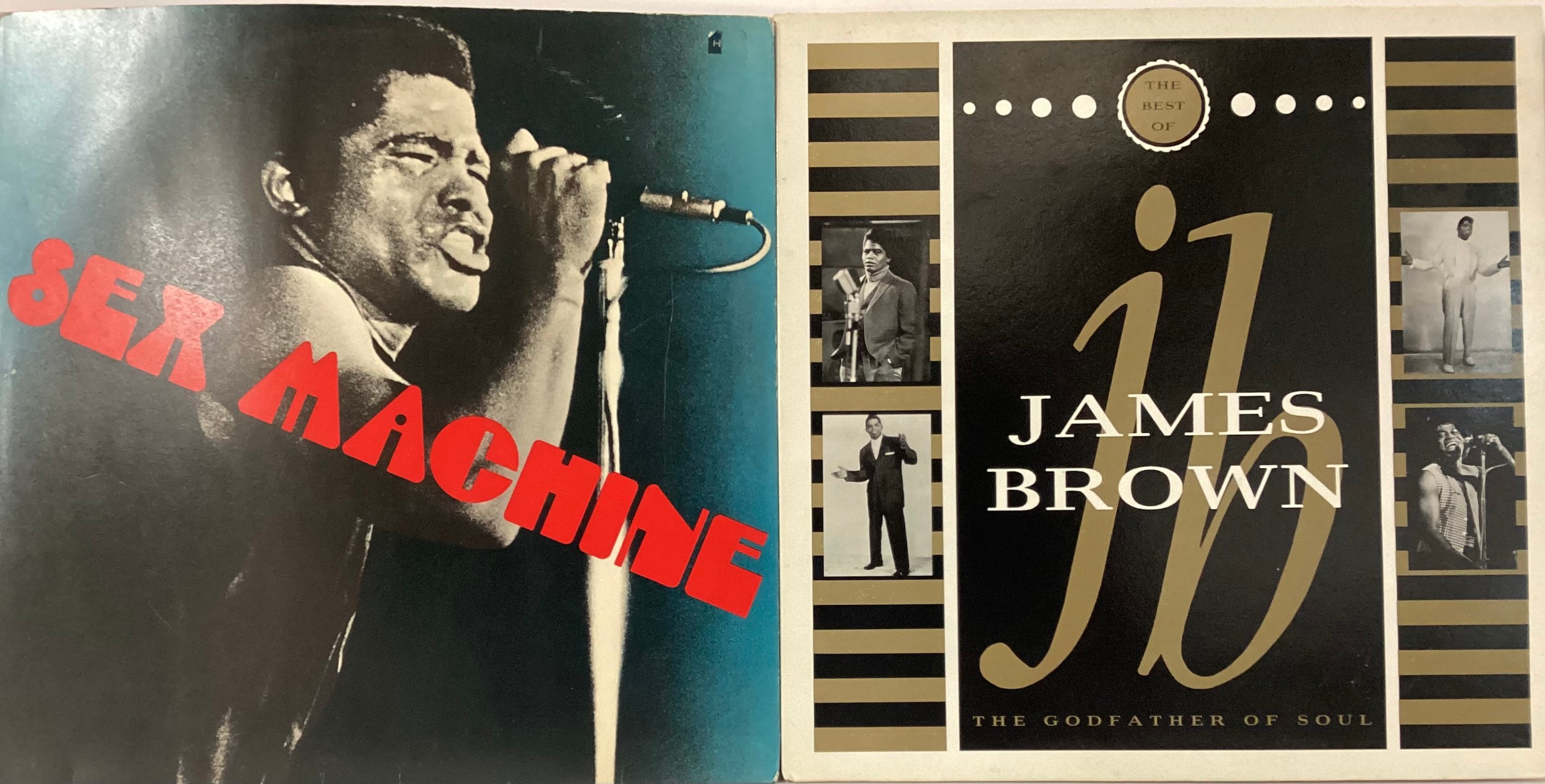 JAMES BROWN VINYL ALBUMS X 2. Both found here in VG+ conditions we have a double album ‘Sex Machine’