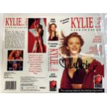SIGNED KYLIE MINOGUE VIDEO SLEEVE. This is an original Kylie autograph found here on a cover of