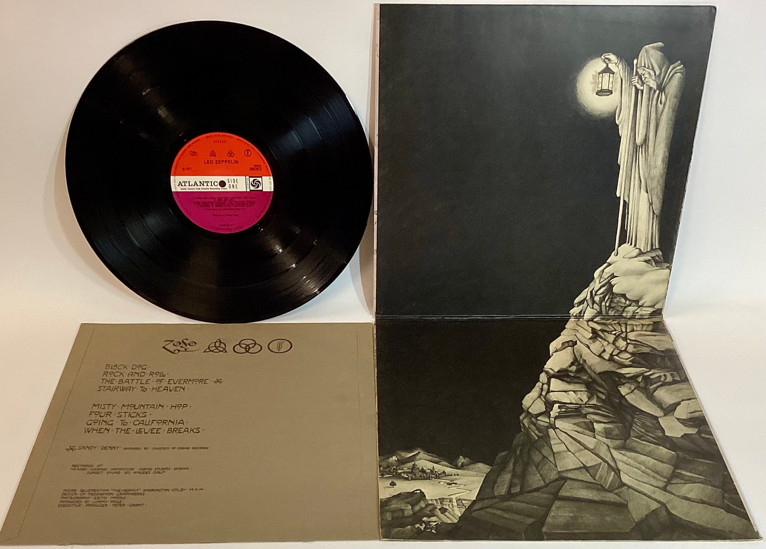 LED ZEPPELIN 1V (4) ATLANTIC RED PLUM LABEL. Rare UK 1971 Early Pressing on the Atlantic Plum and - Image 3 of 5