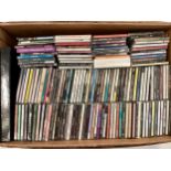 LARGE BOX OF VARIOUS ROCK AND POP COMPACT DISCS. Contained here is a mixture of artists to include -