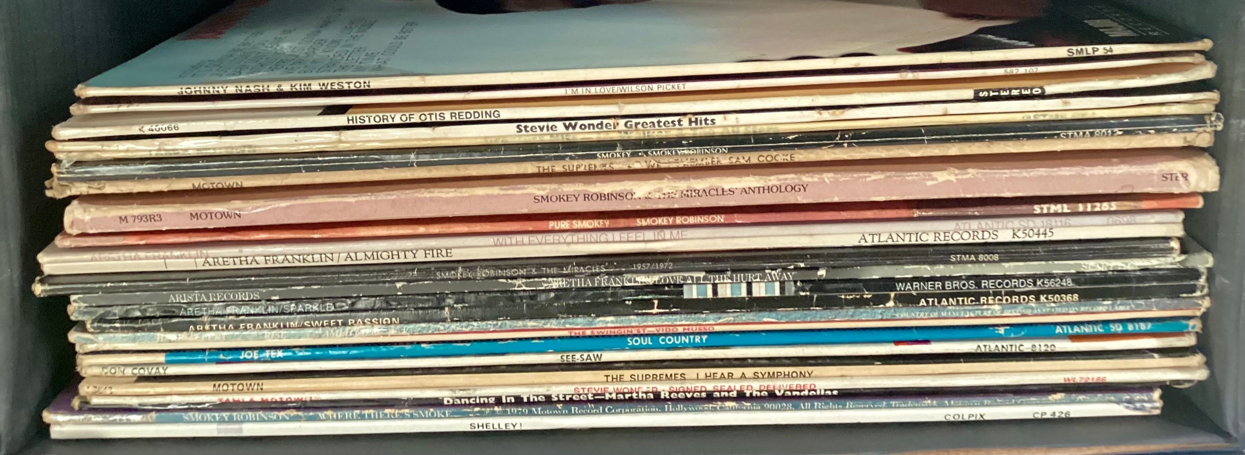 BOX OF VARIOUS MOTOWN AND SOUL RELATED VINYL LP RECORDS. This selection includes artists - Shelley - Image 2 of 4