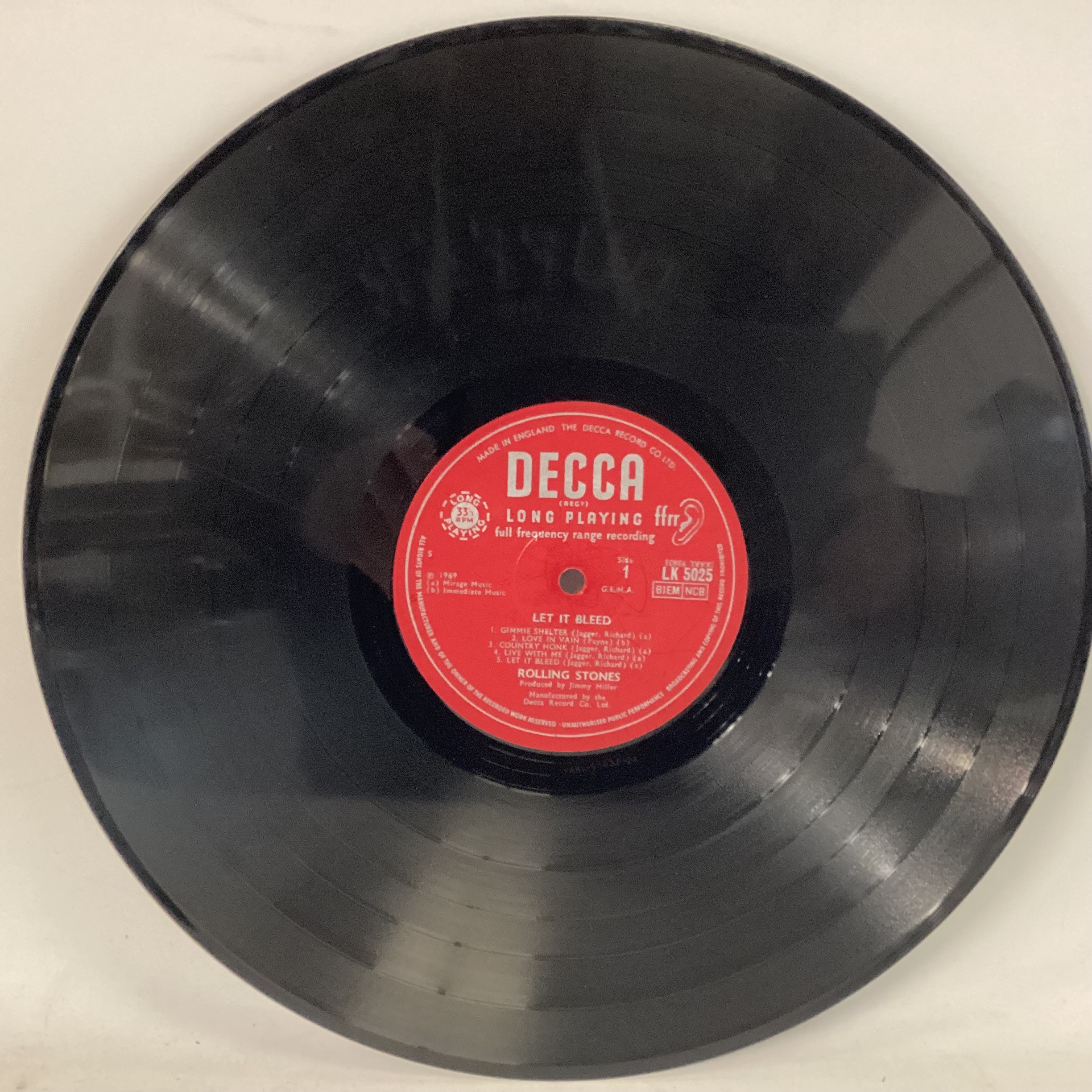 ROLLING STONES ‘LET IT BLEED’ UNBOXED DECCA LP. Great album found here with unboxed Decca label logo - Image 4 of 5