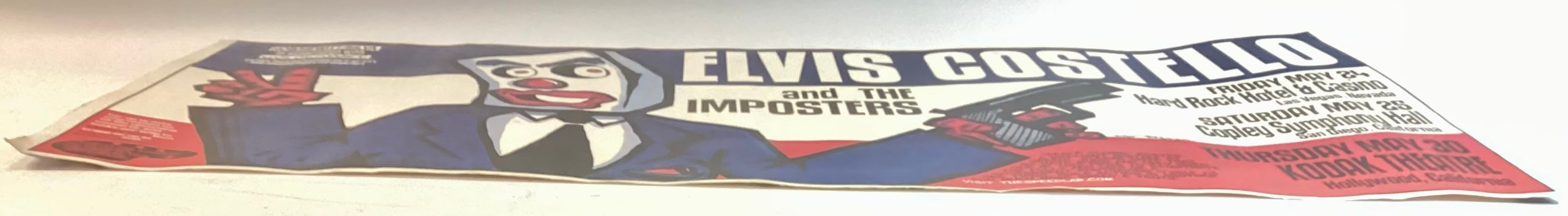 ELVIS COSTELLO AND THE IMPOSTERS SILKSCREEN POSTER. SPEED. This silkscreen poster is from their - Bild 2 aus 3