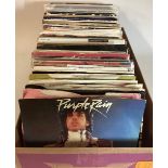 BOX OF VARIOUS 7” VINYL 45RPM SINGLES. Various hits from various artists and groups to include - Sex