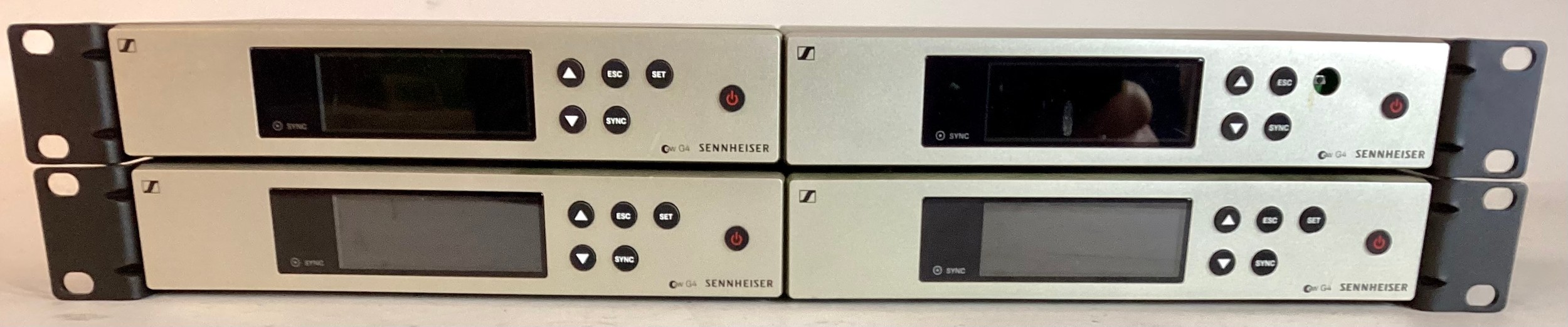 SENNHEISER WIRELESS MICROPHONE RECEIVERS. These are model No. EW100 G4-GB and come untested as no