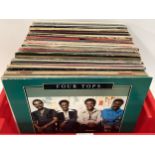 LARGE BOX OF VARIOUS VINYL LP RECORDS. Artists here include - Elvis Presley - Earth, Wind & Fire -