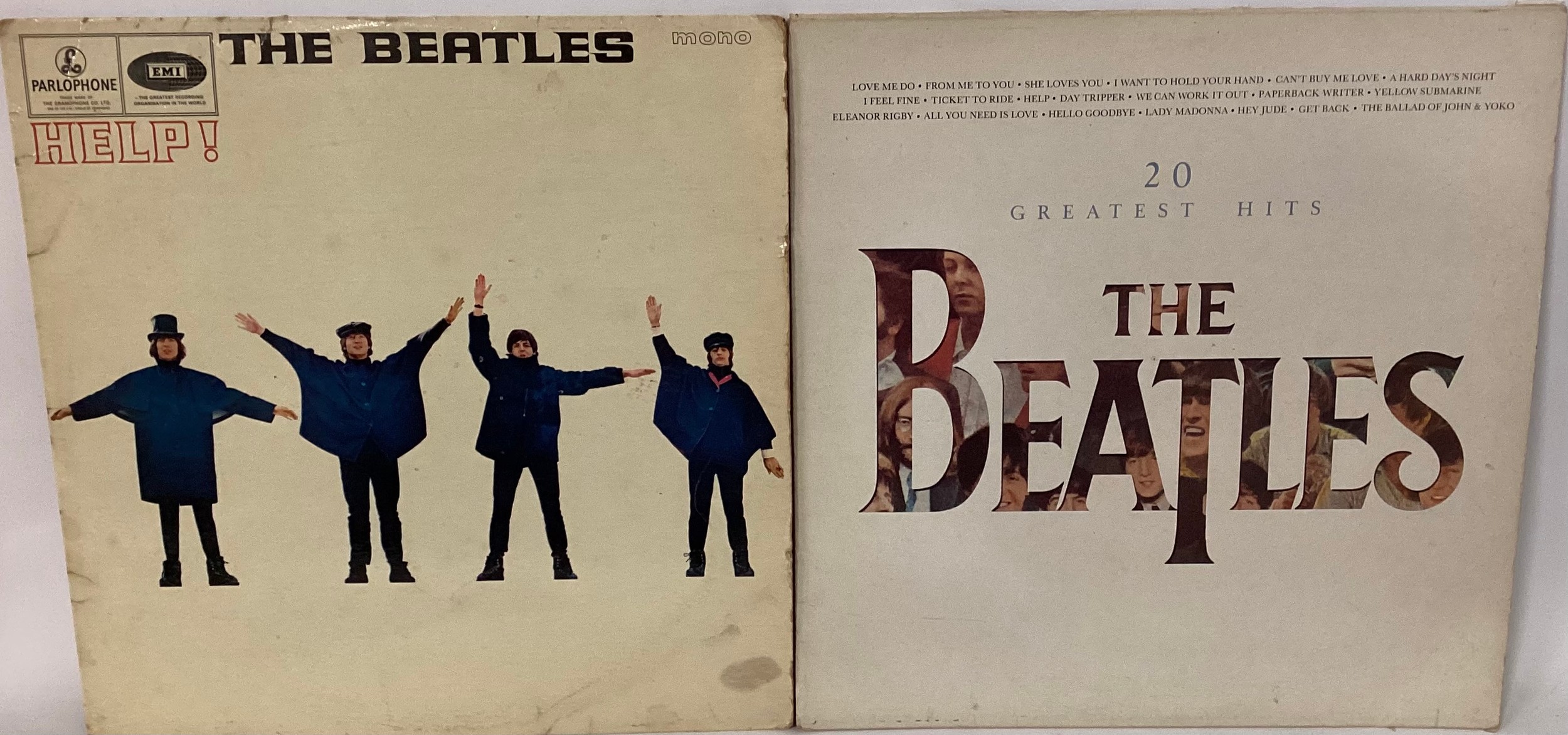 THE BEATLES VINYL LP RECORDS X 2. First we have a copy of ‘Help!’ On Parlophone PMC 1255 released in