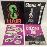 4 VINTAGE MUSIC CONCERT PROGRAMMES. To include The Dave Clark Five with stars also to include The