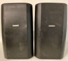 QSC AD-S82H SPEAKERS. These speakers have a maximum of 200 watts and come with fixing brackets.