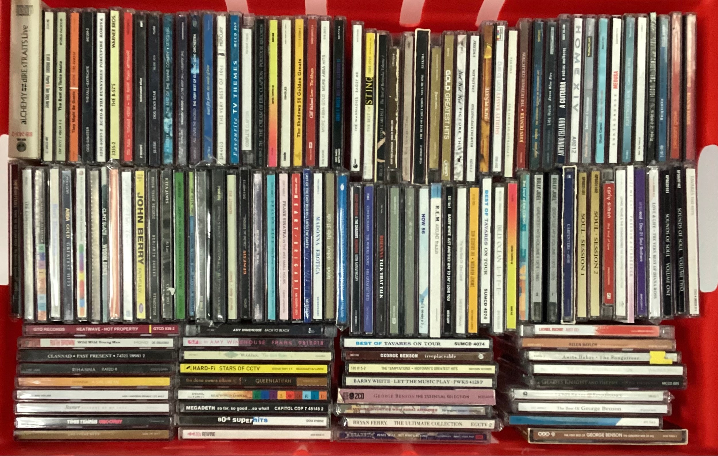 COMPACT DISC TRAY OF ROCK AND POP CD’S. This large tray contains various artists to include -