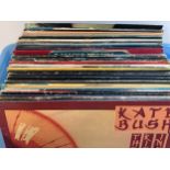 CRATE OF VARIOUS COLLECTABLE VINYL ALBUMS. Artists here include N.W.A - Kissing The Pink - The
