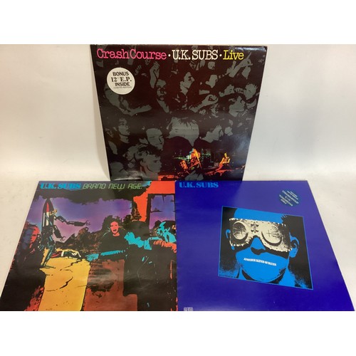 U.K. SUBS VINYL LP RECORDS X 3.