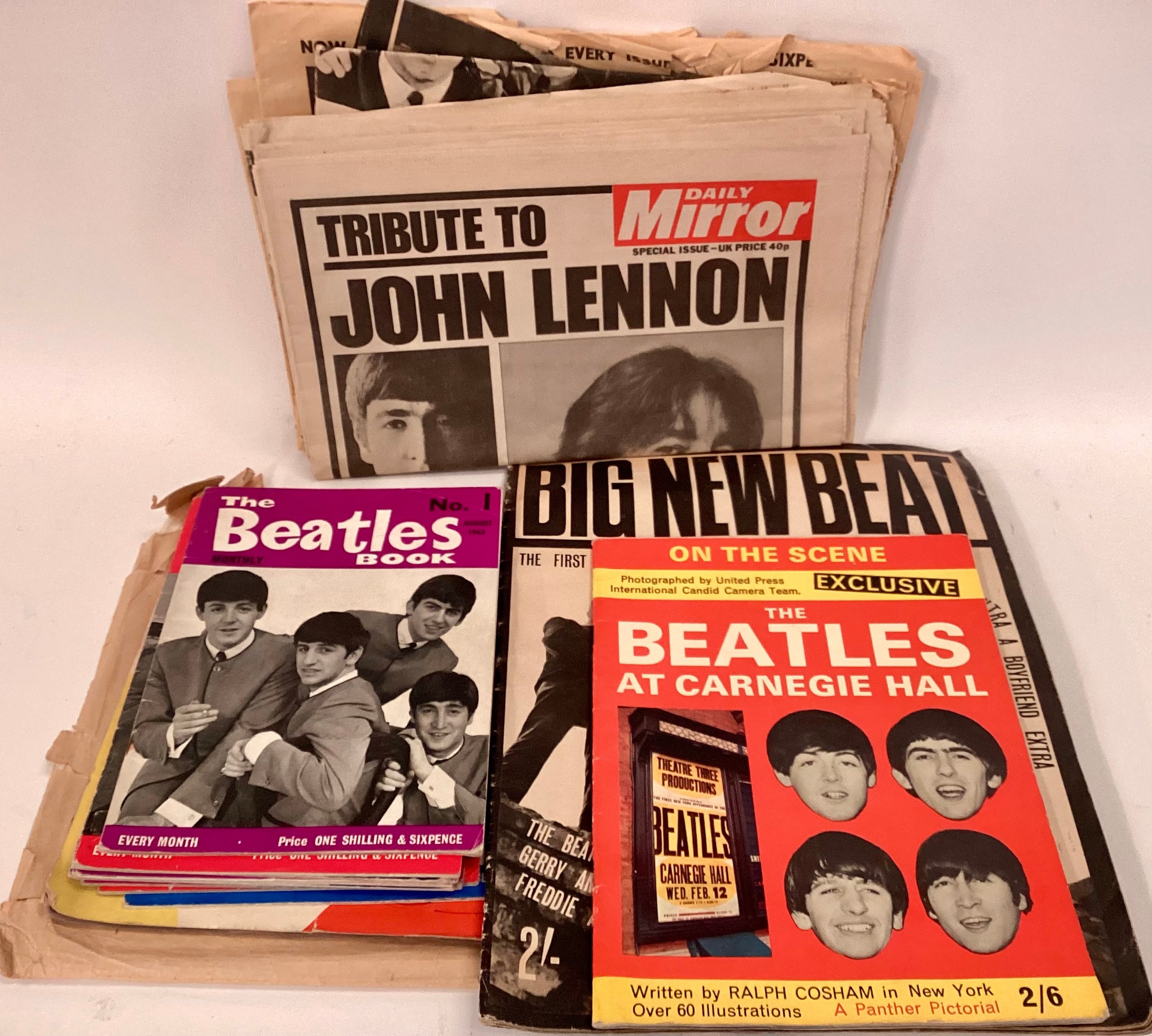 COLLECTION OF EPHEMERA FROM THE BEATLES. Nice collection of various items in print from The Beatles.