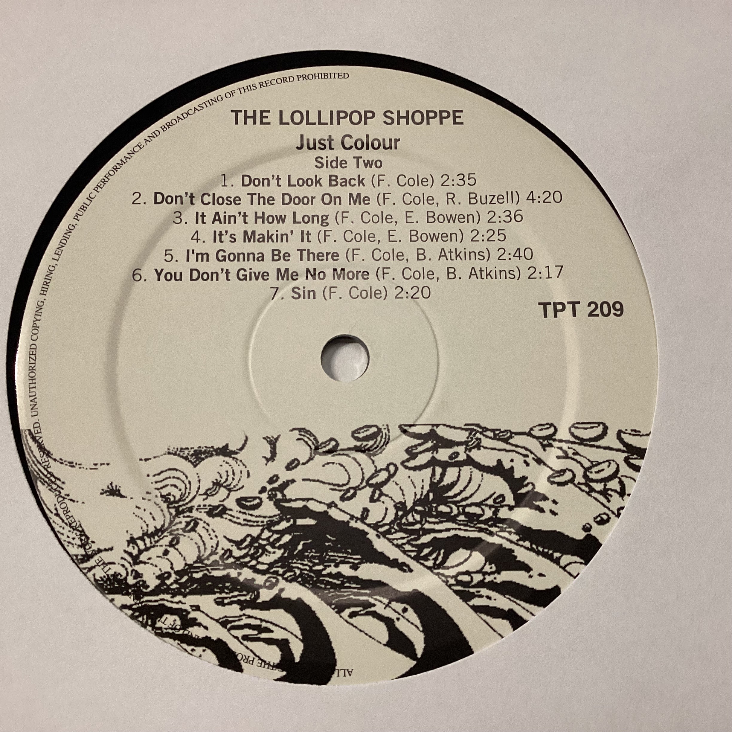 THE LOLLIPOP SHOPPE ‘JUST COLOUR’ VINYL ALBUM. Found here pressed on Tapestry Records TPT 209 from - Image 4 of 5