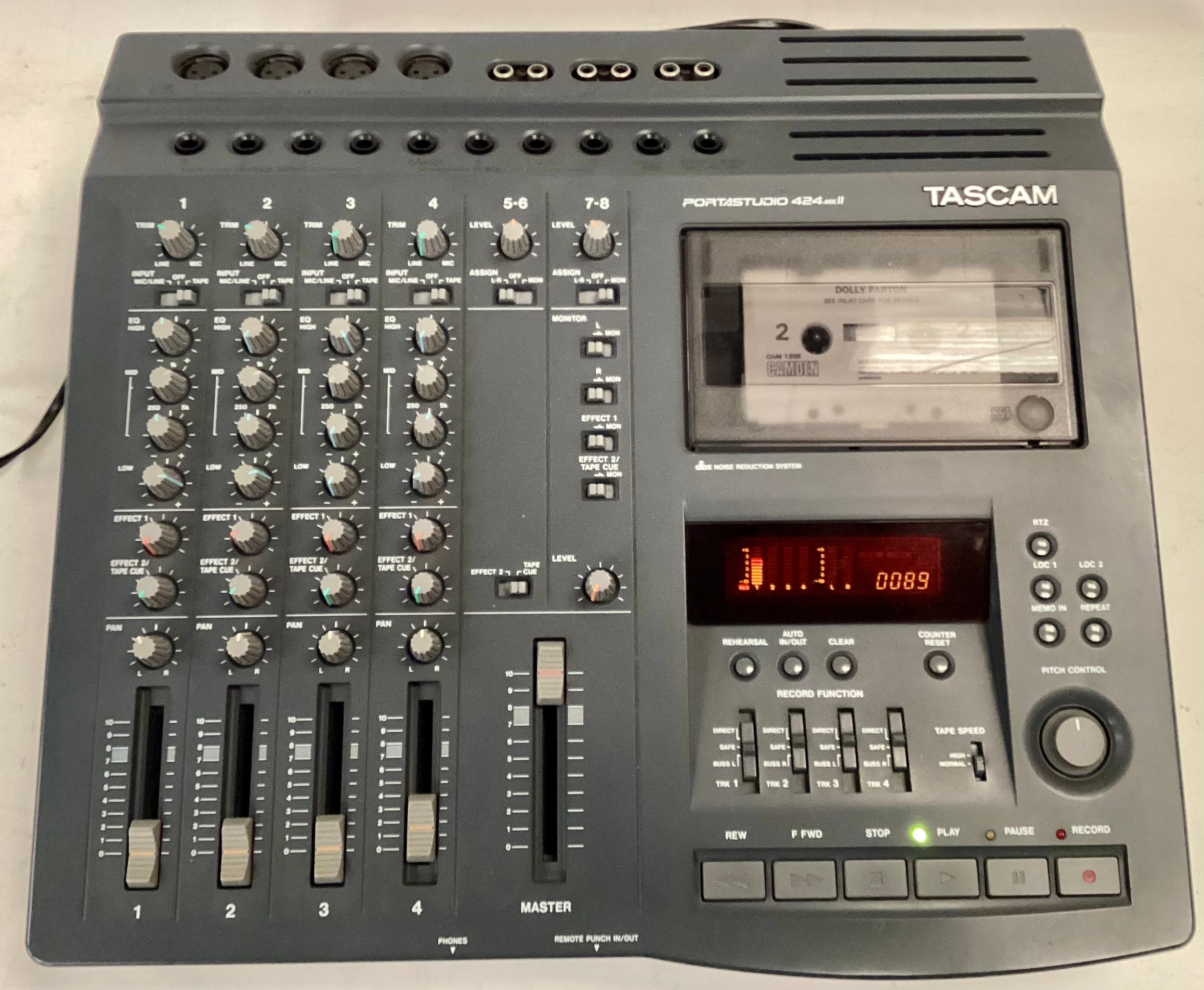TASCAM PORTASTUDIO 424 Mk2. Nice tidy mixing desk with cassette recorder built in. Has many inputs