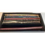 CASE OF VARIOUS ROCK AND POP VINYL LP RECORDS. This selection has artists - Santana - Pink Floyd -
