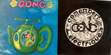 GONG 'CAMEMBERT ELECTRIQUE' & 'INVISIBLE FLYING TEAPOT' VINYL LP RECORDS. 2 titles here from Gong