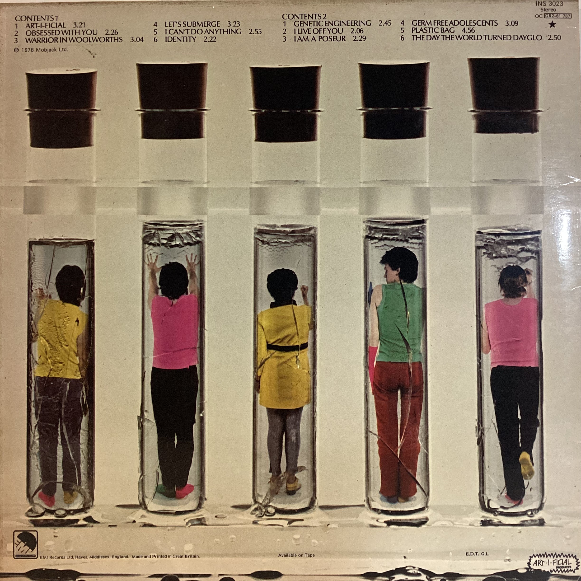 X-RAY SPEX ‘GERMFREE ADOLESCENTS’ VINYL LP RECORD. Original copy here from 1978 on EMI Records INS - Bild 2 aus 2