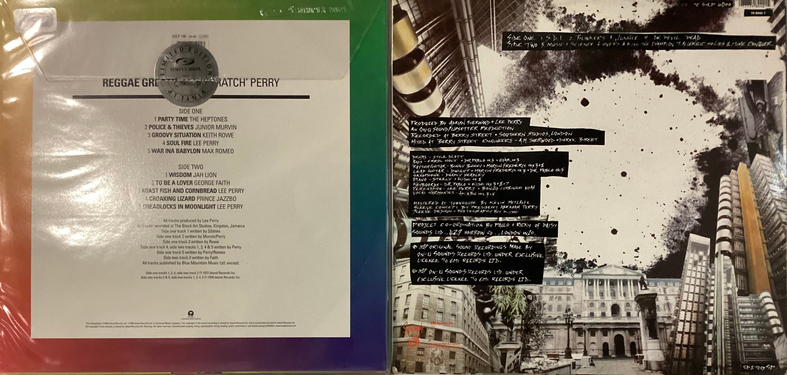 LEE ‘SCRATCH’ PERRY VINYL LP RECORDS X 2. Titles here include ‘Time Boom X De Devil Dead’ on - Bild 2 aus 2