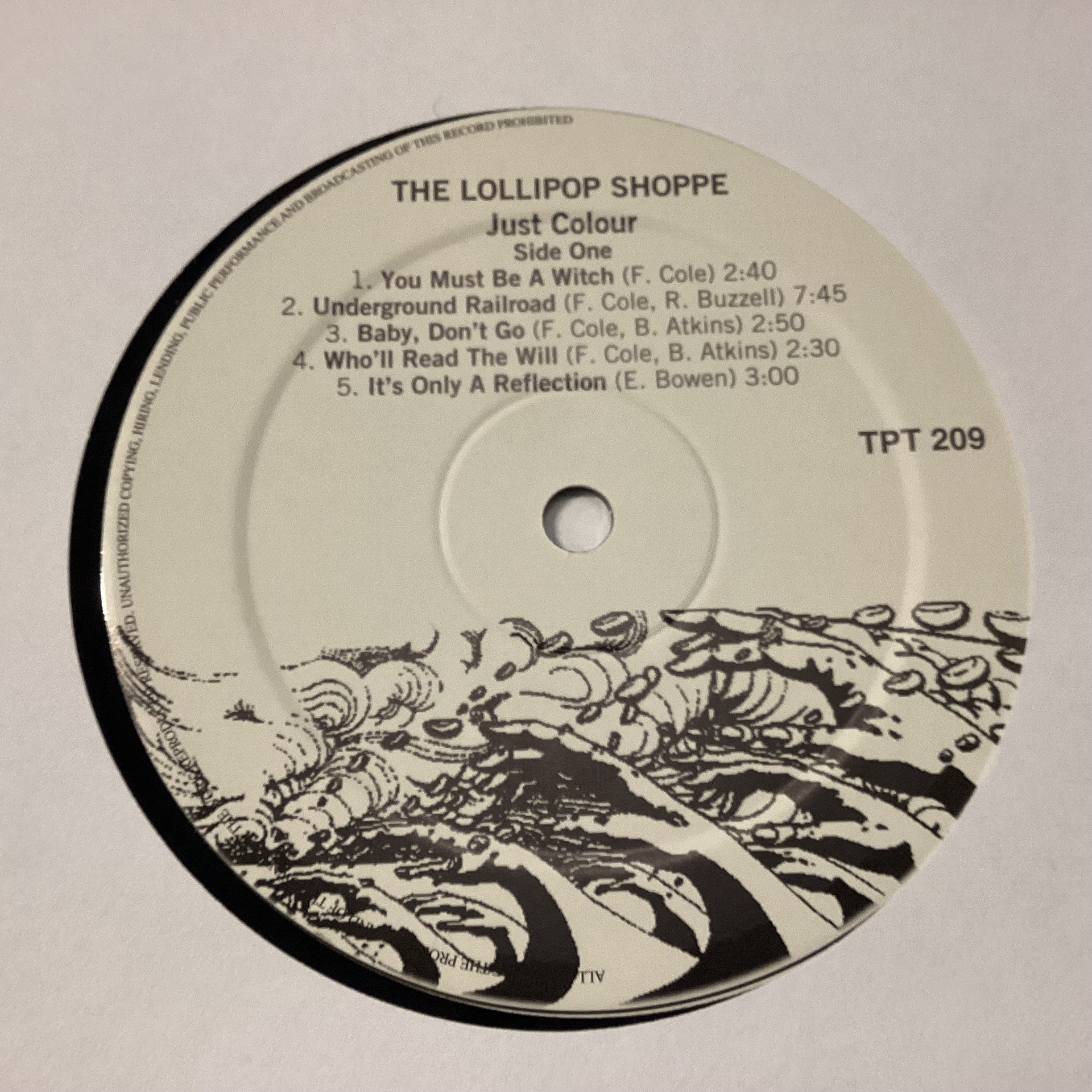 THE LOLLIPOP SHOPPE ‘JUST COLOUR’ VINYL ALBUM. Found here pressed on Tapestry Records TPT 209 from - Image 5 of 5