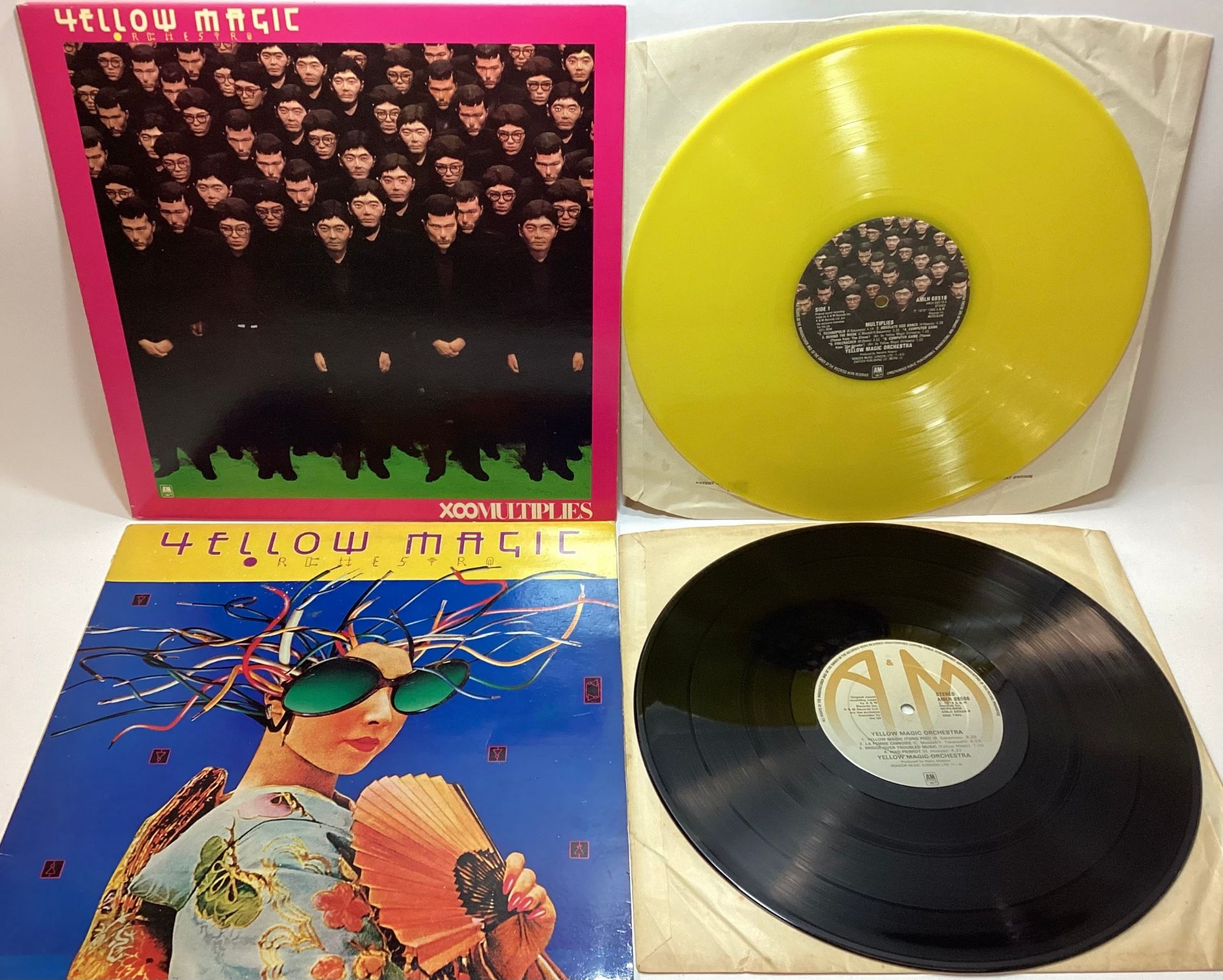 YELLOW MAGIC ORCHESTRA VINYL ALBUMS X 2. On Yellow coloured vinyl we have a copy of ‘XOO