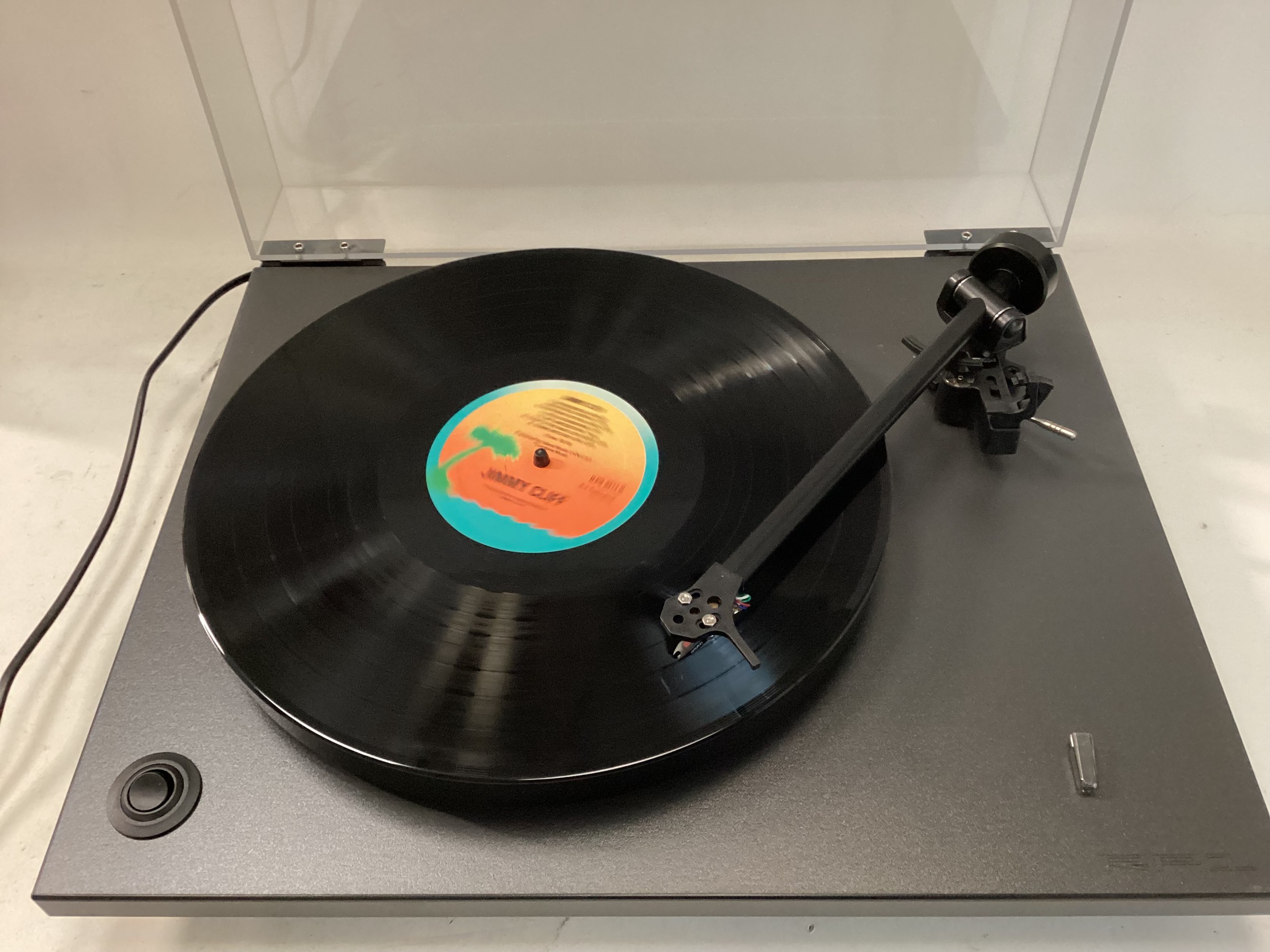 REGA STEREO TURNTABLE. This is a REGA RP 1 turntable and is 2 speed belt driven. The arm is REGA and