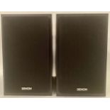 PAIR OF DENON 2 WAY BOOK SHELF SPEAKERS. Nice set of speakers here in lovely condition with model
