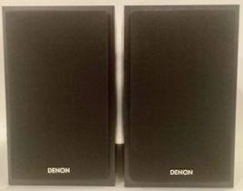 PAIR OF DENON 2 WAY BOOK SHELF SPEAKERS. Nice set of speakers here in lovely condition with model