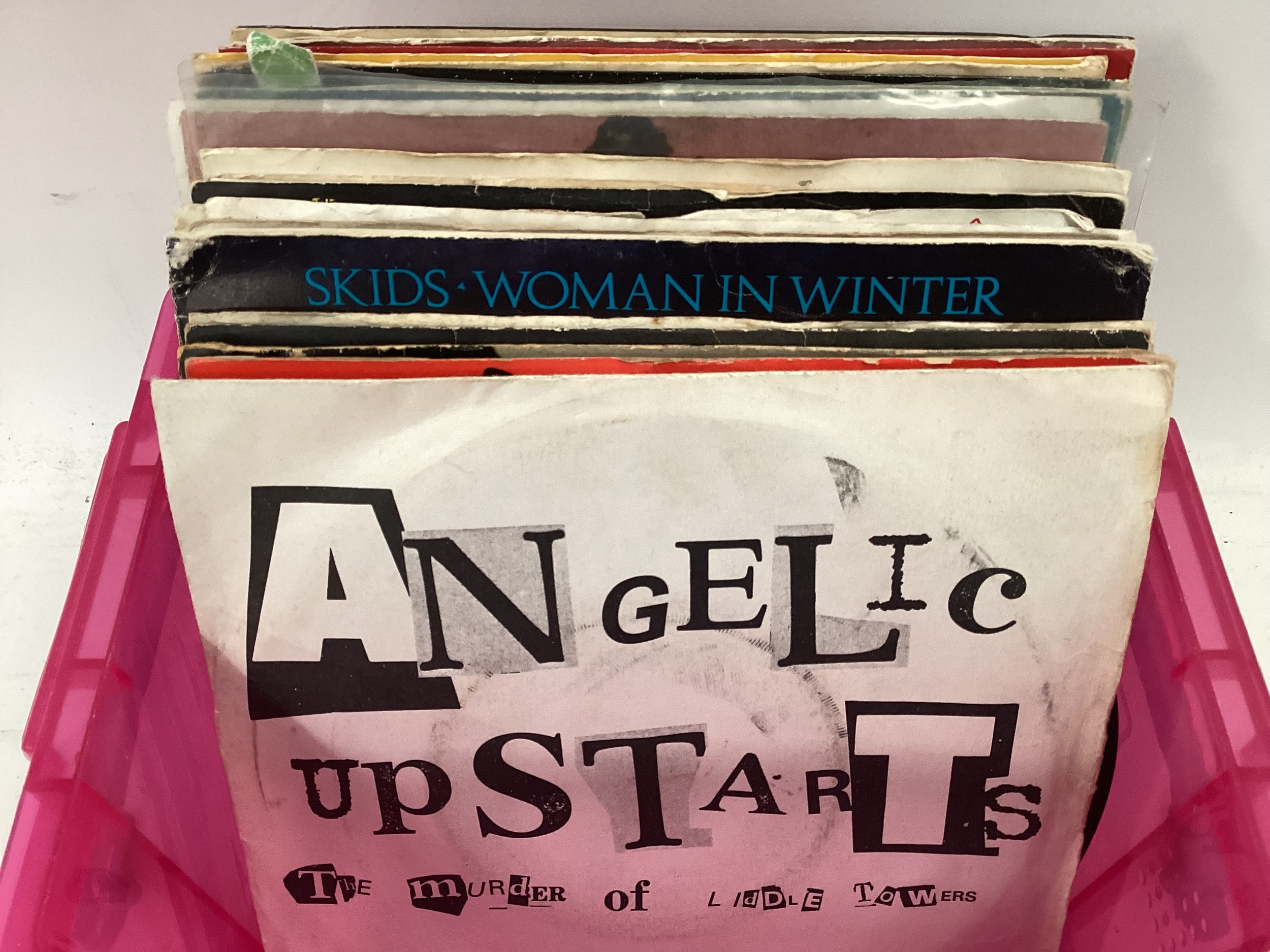 COLLECTION OF PUNK RELATED 7” SINGLES. This box contains a selection of the following artists -