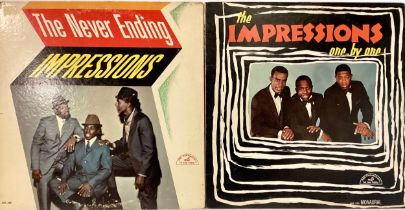 THE IMPRESSIONS VINYL USA ALBUMS X 2. Titles here are ‘The Never Ending’ on ABC Paramount Records