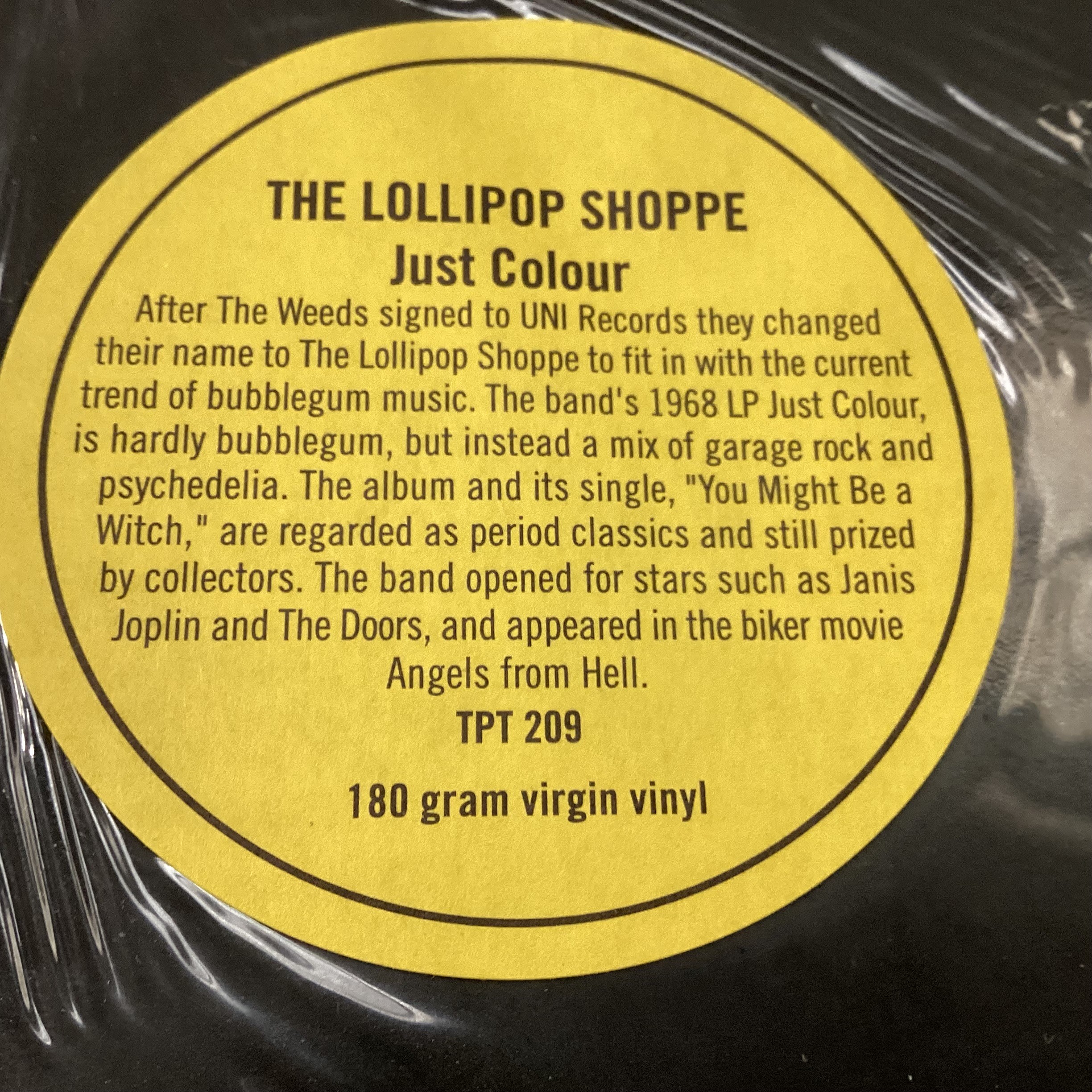 THE LOLLIPOP SHOPPE ‘JUST COLOUR’ VINYL ALBUM. Found here pressed on Tapestry Records TPT 209 from - Image 3 of 5