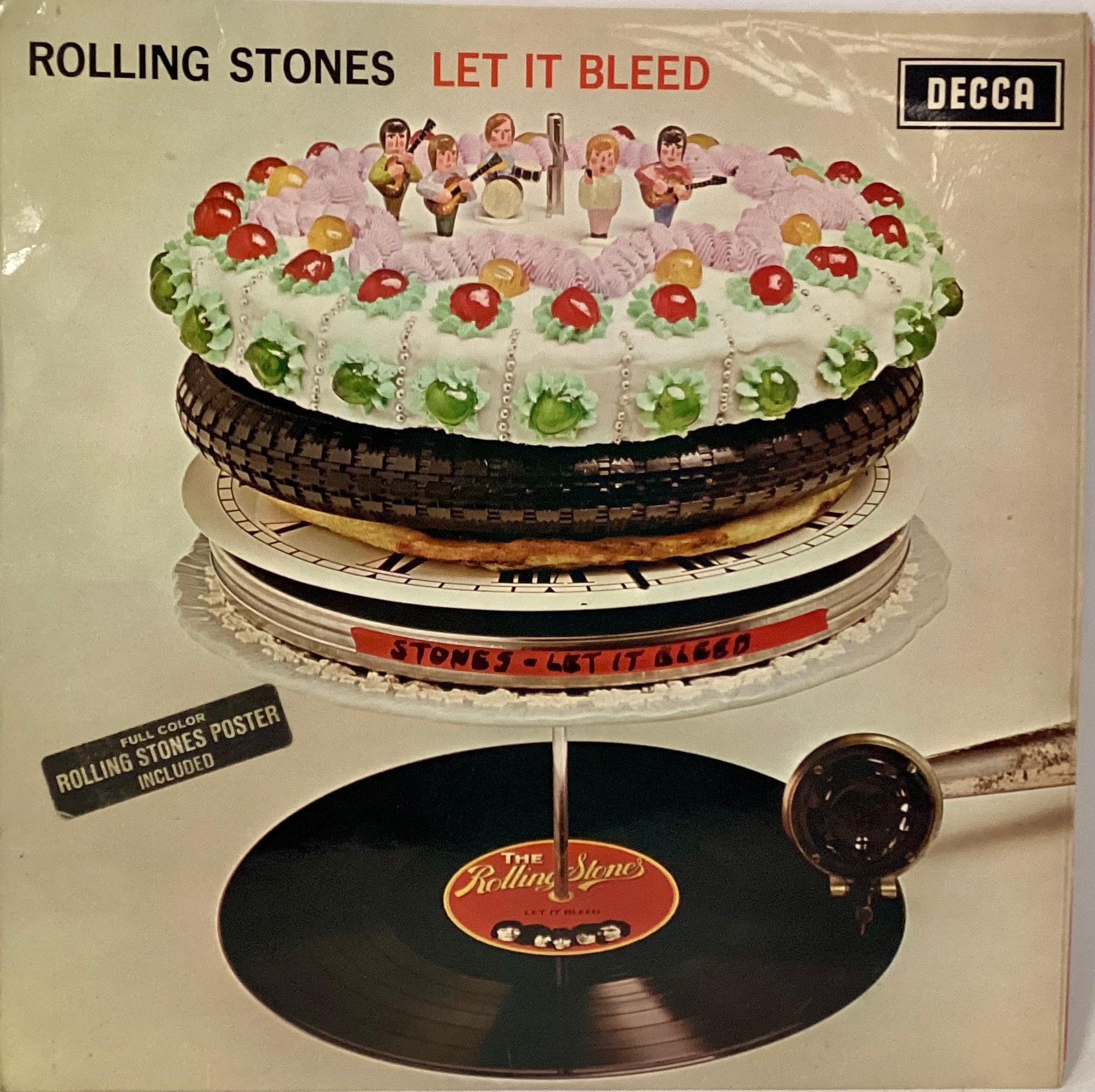 ROLLING STONES ‘LET IT BLEED’ UNBOXED DECCA LP. Great album found here with unboxed Decca label logo