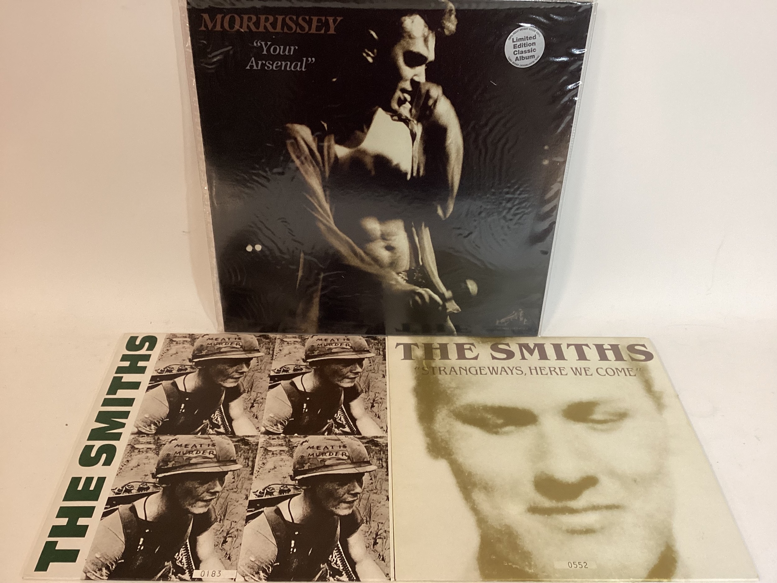 THE SMITHS VINYL RECORDS X 3. This lot includes 2 x 10” vinyls with titles - Strangeways, Here We